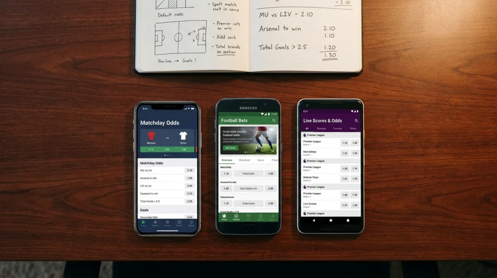 UK football bookmaker comparison showing margin differences and feature sets for punters