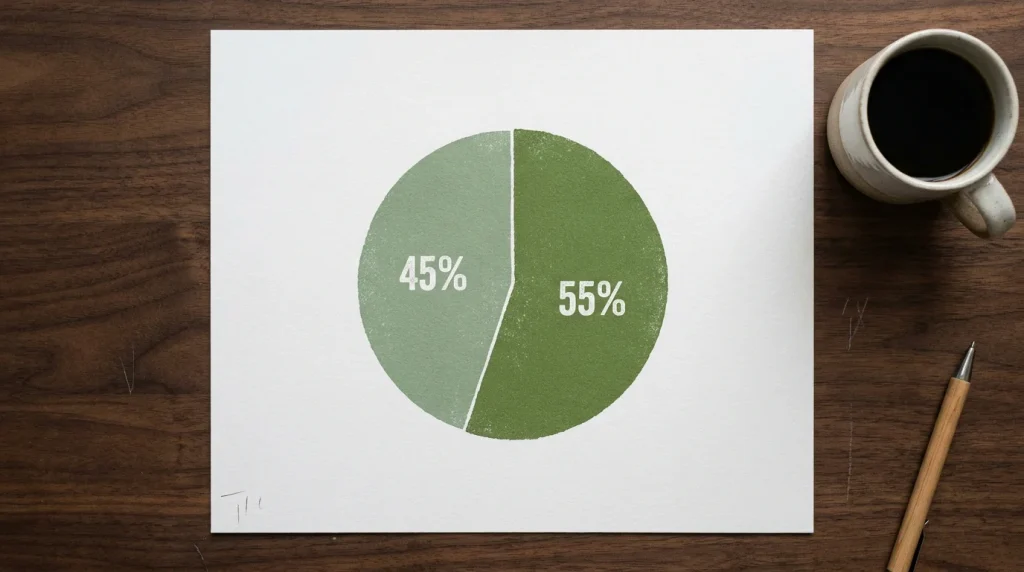 Goal distribution chart showing first-half versus second-half scoring rates across Premier League