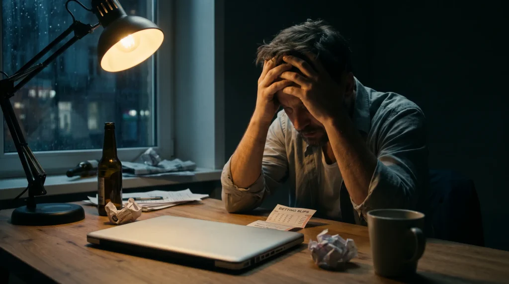 Common football betting errors draining punter bankrolls including chasing losses and ignoring margins