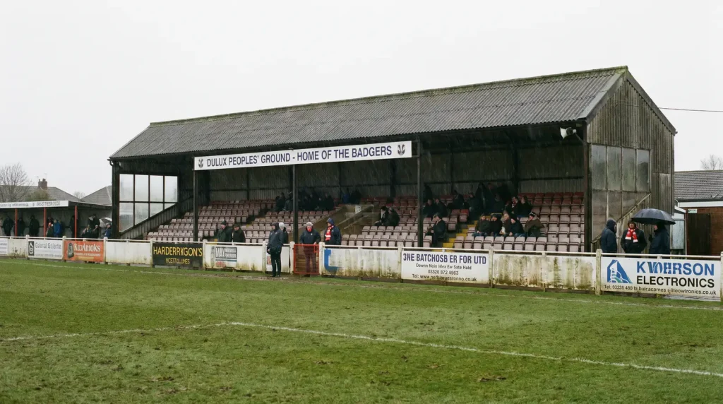 Lower-league English football ground where bookmaker pricing gaps emerge